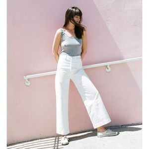 UNIQLO Hana Tajima High Waist Wide Leg Ankle Crop
